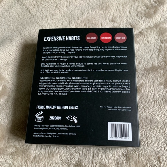 Fully Fire Expensive Habits Lipstick Set Trio BNIB - Picture 3 of 14